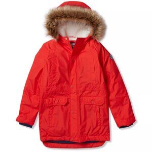 LANDS' END Expedition Waterproof Winter Down Parka | Kid's XL | Red Unisex Hood